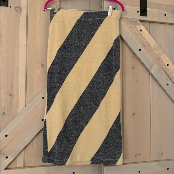 NWT Maeve Striped Knit Midi Skirt and Top in Charcoal and Tan - Picture 12 of 15